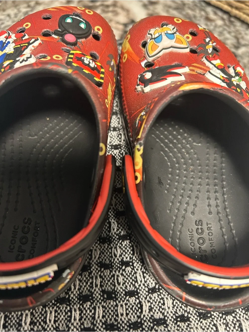 CROCS Kids Red Sonic & Shadow Graphic Clogs